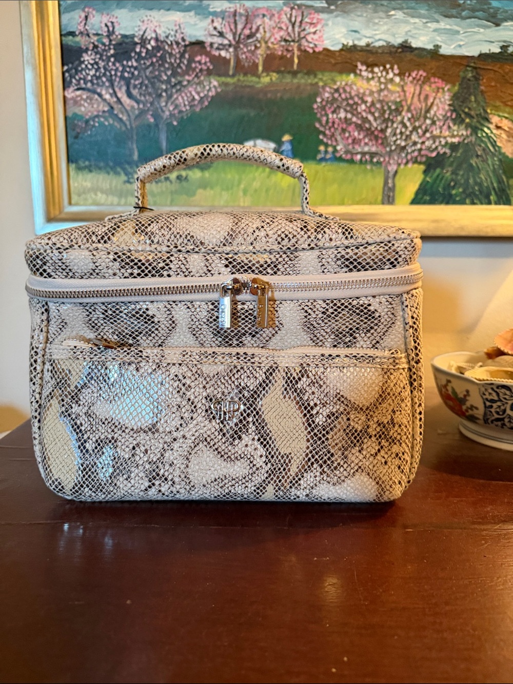 PurseN Python-Print Cosmetic Train Case—Grad Gift-palooza